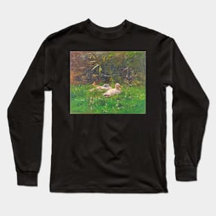 Ducks and ducklings - Willem Maris Long Sleeve T-Shirt